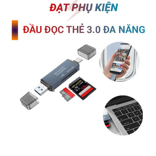 Đầu đọc thẻ nhớ SD tốc độ cao 3.0 cổng Type-c và USB cho máy tính điện thoại đa năng