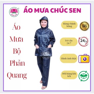 MÃ 05- ÁO MƯA CHÚC SEN - ÁO MƯA BỘ DÙ PHẢN QUANG chống thấm nước. ảnh thật +hàng sẵn + giá sỉ