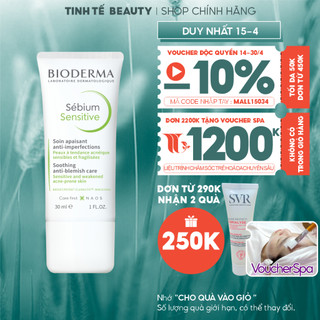 Kem dưỡng giảm mụn viêm nhạy cảm Bioderma Sebium Sensitive - 30 ml