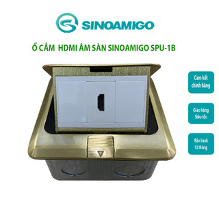 Ổ cắm hdmi âm sàn màu vàng đồng sinoamigo spu-1b