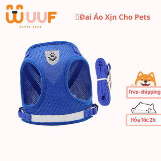HCM- Dây dắt chó mèo loại Đai áo ngực có vòng phản quang