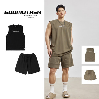 Set Bộ Quần Áo Tanktop Chất Liệu Cotton Form Basic Godmother