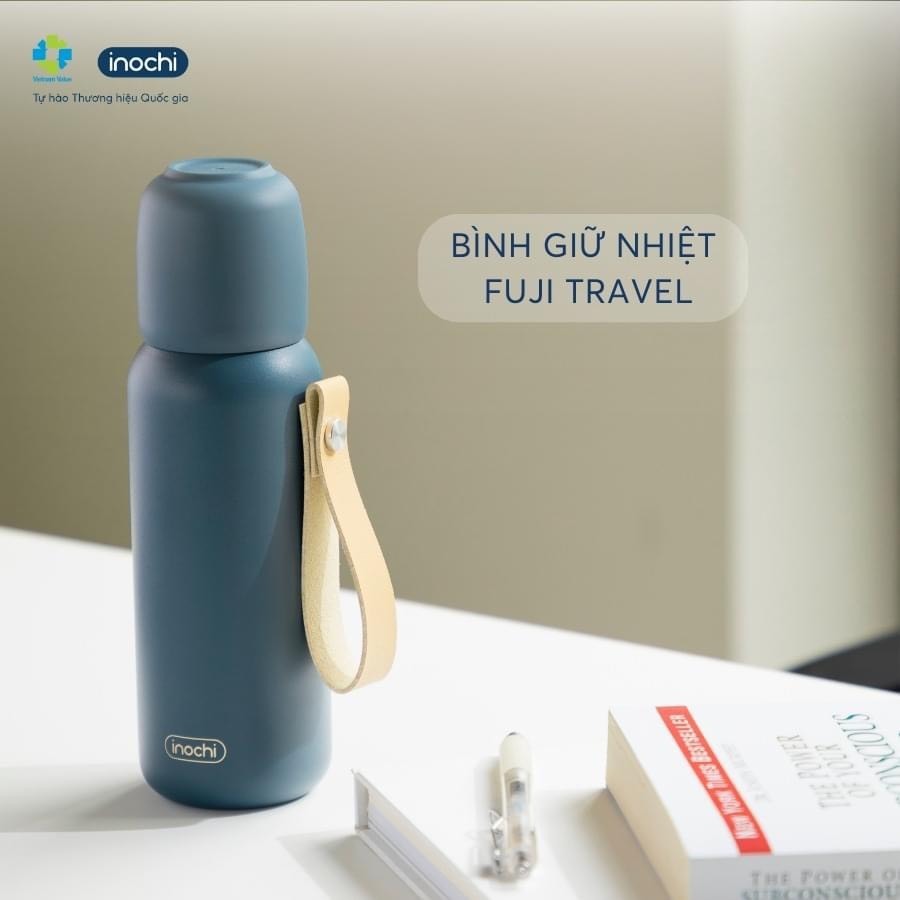 Bình giữ nhiệt Fuji travel 500ml thương hiệu inochi, thiết kế hiện đại, an toàn, tiện lợi