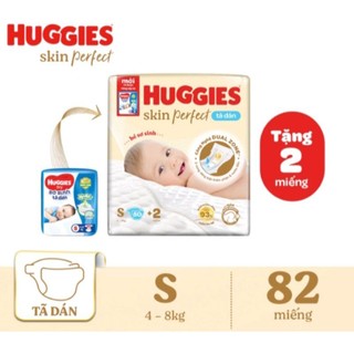 Tã dán Huggies  NB70+6/ S80+2/ M76+3/ M46+3 mẫu mới