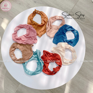 Yếm tròn cookie - chất cotton tăm mềm, mát cho bé sơ sinh