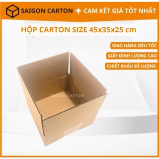 20 Hộp carton đóng hàng size 45x35x25 cm - sản xuất bởi SÀI GÒN CARTON