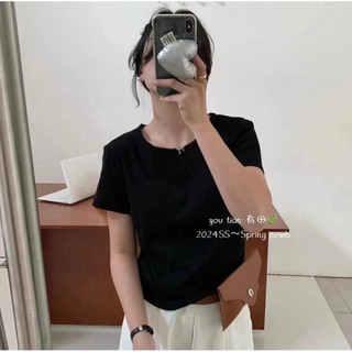 Xteen- Áo phông cổ ren form nhỏ trơn Rara