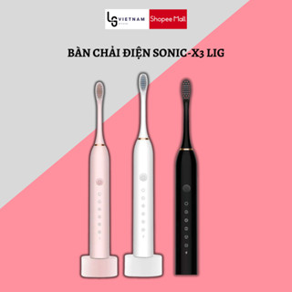 Bàn Chải Điện Sonic X3 LIG BẢN EU Mẫu Mới 6 Chế Độ Chải Thông Minh Kèm 4 Đầu Chải Lông DuPont Cao Cấp
