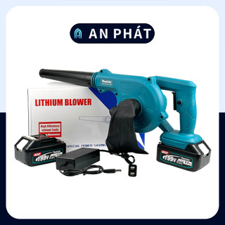 Máy thổi bụi cầm tay dùng pin Makita 199v, máy thổi hút bụi cầm tay công suất lớn 680W vệ sinh đa năng thổi khỏe sạ