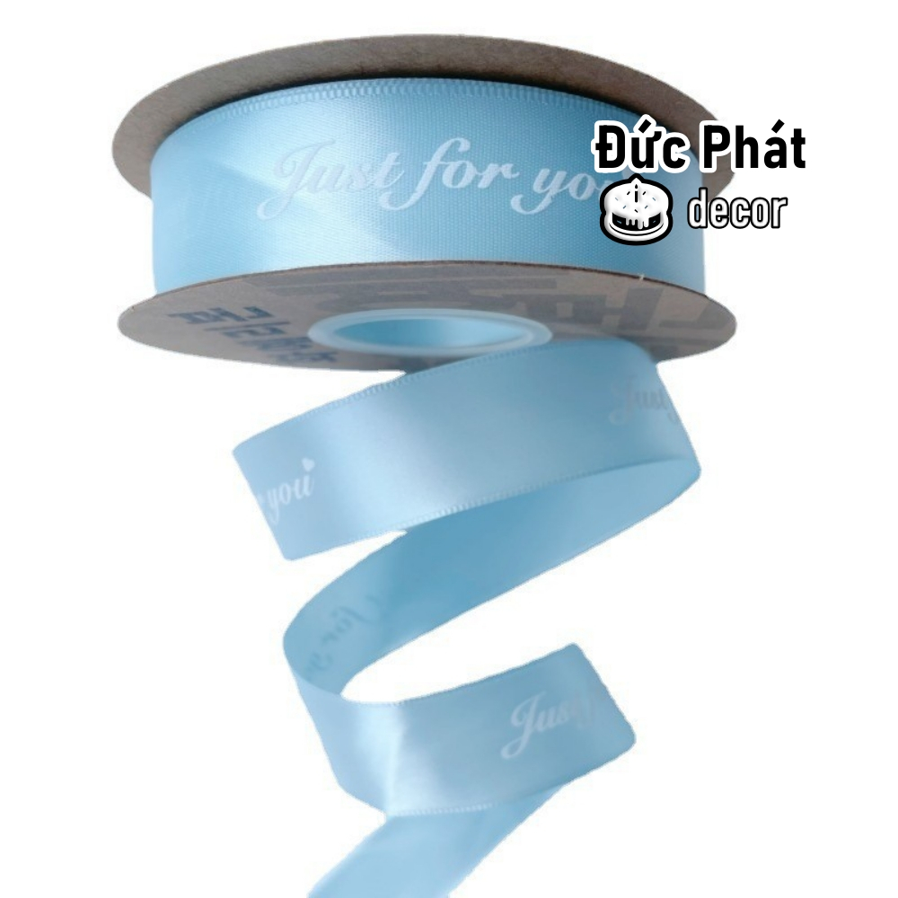 Bán Chạy - Cuộn Dây Ruy Băng Lụa In Chữ Happy Birthday "Just for You" Dùng Để Gói Quà / Trang Trí Đám Cưới Lãng Mạn DIY