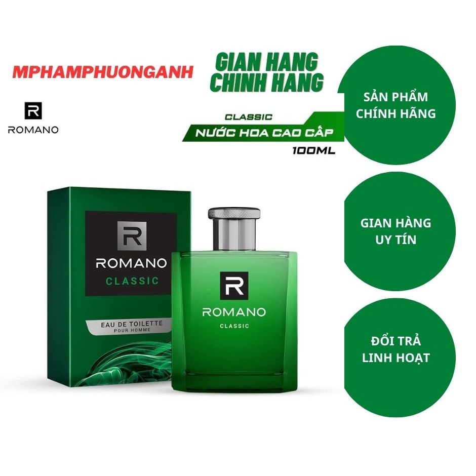 Nước Hoa Nam Romano Classic Chai 100ml