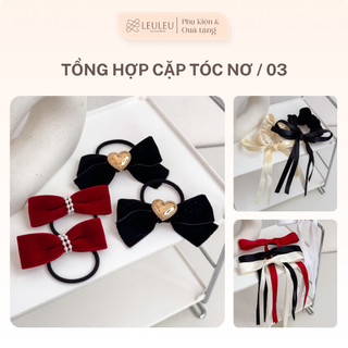 Cặp tóc nơ xinh xắn Tổng hợp nhiều mẫu 3 kẹp tóc phụ kiện thời trang tóc nổi bật LeuLeu Accessorize