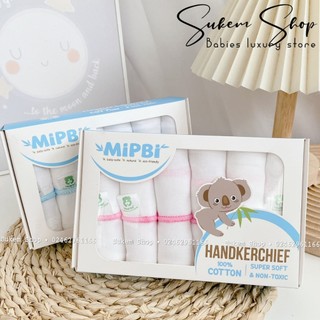 Khăn Sữa Hộp Mipbi 100% Cotton Tự Nhiên 3 Lớp và 4 Lớp