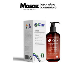 Dầu Gội Sạch Gàu Antisol iCare Pharma 240ml, Làm Sạch Gàu Ngứa Da Đầu Không Gây Khô Tóc, Chiết Xuất Dược Liệu
