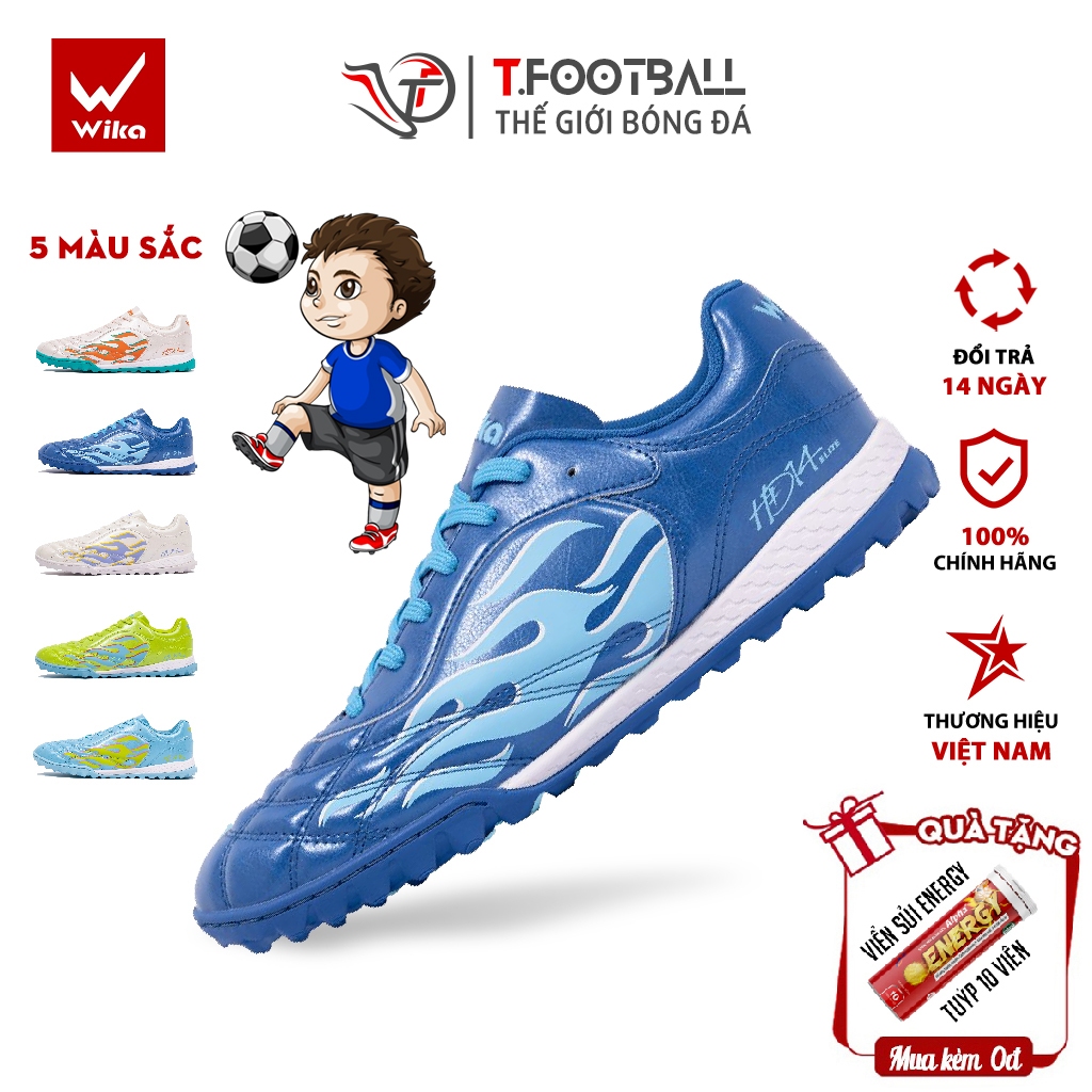 Giày Đá Bóng Trẻ Em WIKA HĐ14 Elite Da Hyper-Light Cao Cấp