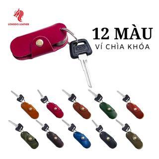 Ví đựng chìa khóa da bò thật - Bảo hành 5 năm - Hàng chính hãng thương hiệu Longdo Leather - MK06