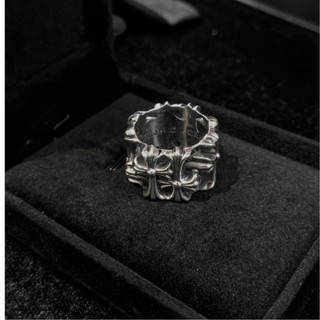 Nhẫn Bạc 925 Chrome Hearts - Cemetery thiết kế Vuông cá tính, sản xuất tại Holary Silver cao cấp