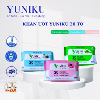 1 gói khăn ướt Yuniku 20 tờ