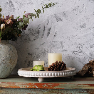 Đĩa gỗ vintage gỗ phong cách retro trang trí cổ điển, bày tiệm bánh Âu