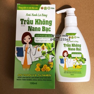 Dung dịch vệ sinh trầu không nano bạc Xoài Xanh Lá Bàng 100% thảo dược tự nhiên