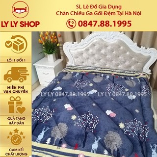 Chăn lông cừu mùa đông loại dày 3 lớp , mền lông cừu dày mềm mại nặng 2,5kg kích thước 1m8x2m1