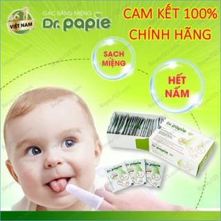 Hộp 30 gạc rơ lưỡi tottee / dr.papie - vệ sinh răng miệng nướu cho bé dr papie