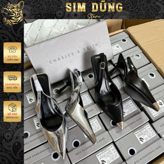 GUỐC CK MŨI NHỌN ĐEN BẠC CAO 7 PHÂN HOT HOT ( Chuẩn Size) 8145