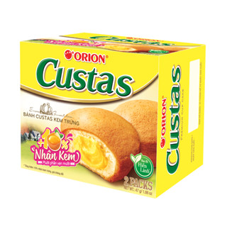  Bánh Custas Orion Kem Trứng  Hộp 2 cái  