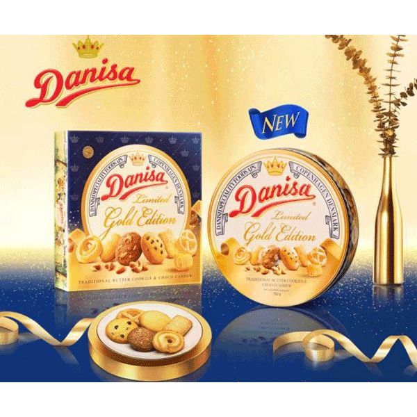 Bánh Quy Bơ Danisa Limited Gold Edition (Hộp 792g + Túi Giấy)