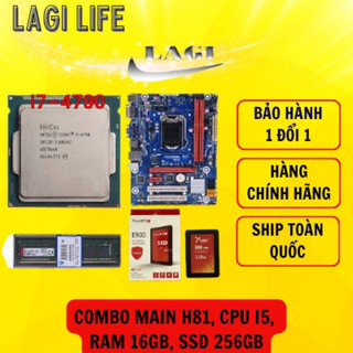 Combo main h81, cpu intel i7-4790, ssd 256gb, ram kingston 16gb