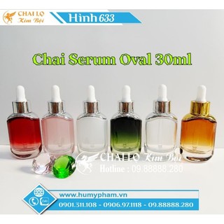 Chai lọ sang chiết mỹ phẩm - Chai Serum Oval 30ml 