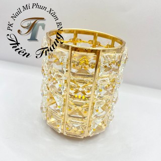 Cốc pha lê cắm cọ nail trang điểm