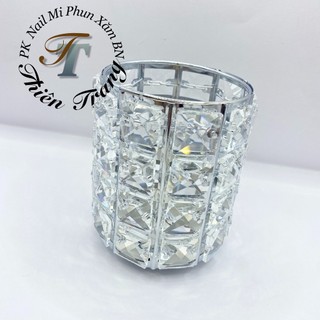 Cốc pha lê cắm cọ nail trang điểm