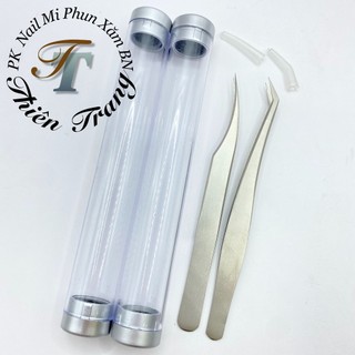 Nhíp nối mi bạc cao cấp có thể tạo fan mi volume dụng cụ nối mi