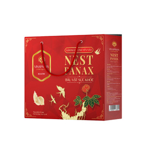 Vỏ hộp quà tặng 6 hũ Sâm Ngọc Linh Yến sào Khánh Hòa có quai xách (hũ 70ml)