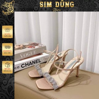 Guốc CK quai mảnh đính đá sang chảnh cao 7 phân hot hit ( Chuẩn Size) 2777-1