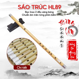  Sáo trúc đô c5 HL89 bọc inox sáng bóng - Sáo ngang chuẩn âm giá rẻ vô địch Xưởng Sáo Hoàng Lâm 