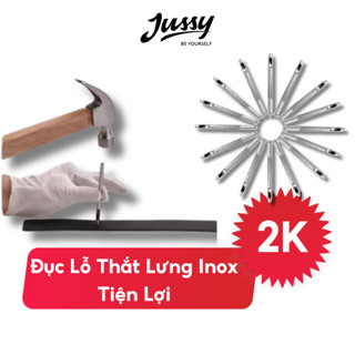  Đục Lỗ Thắt Lưng Nam Nữ Jussy Official Đinh Đục Lỗ Inox Dây Nịt Nữ Nam Tiện Lợi Nhỏ Gọn 