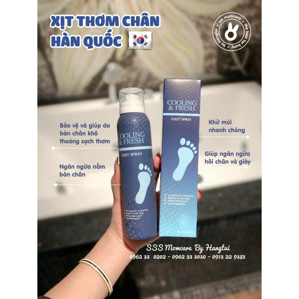 Xịt khử mùi chân Cooling Fresh 180ml