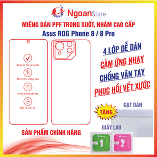 Miếng dán ppf asus rog phone 8 / 8 pro chống vân tay phục hồi vết xước - ngoan store