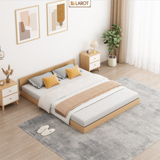 Giường đôi bệt, pallet gỗ giường 2m gỗ MDF Phủ Melamine tháo lắp decor phòng thương hiệu Larot- LP310