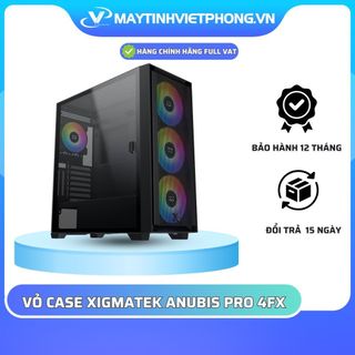 Vỏ máy tính / vỏ case xigmatek anubis pro 4fx - premium gaming e-atx, kèm 04 fan argb