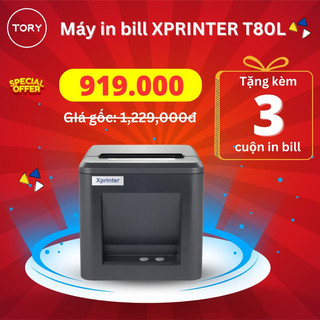 [XP-T80L] [IN ĐIỆN THOẠI] Máy in hoá đơn, in bill livestream khổ 80mm Xprinter kết nối cổng USB + LAN. Hàng chính hãng