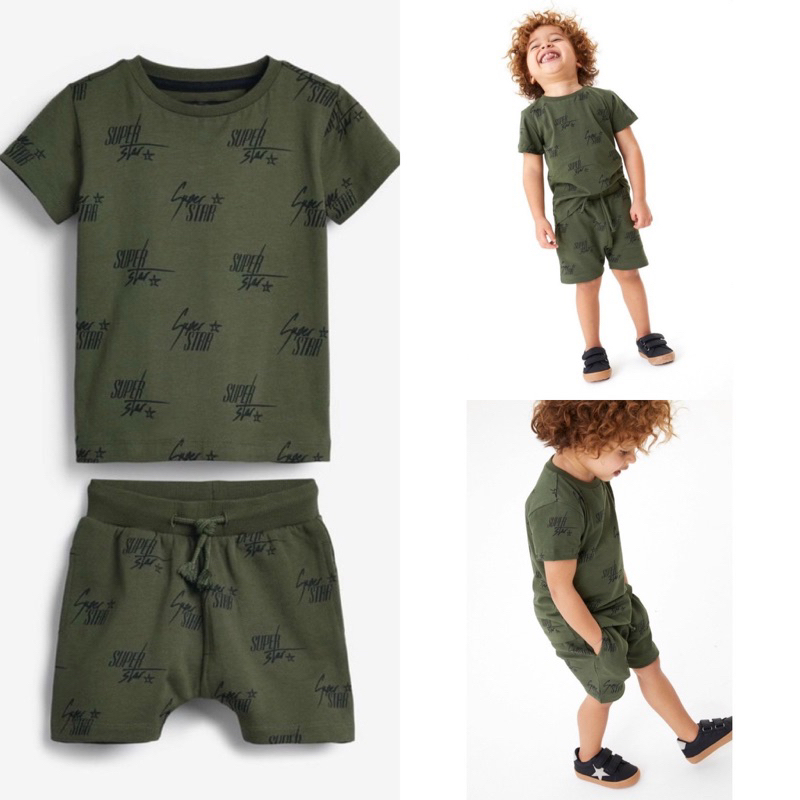 Set short cotton Star bé trai