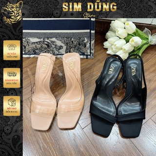 Guốc ZaRaaa Đen Be Trơn Sang Trọng Cao 9 Phân Hot Hit ( Lùi 1 Size) 7941-1