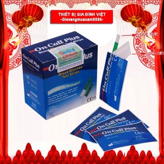 Hộp 25 Que thử cho máy đo đường huyết Oncall Plus và One Call EZII ( QUE DỜI DẠNG VỈ)