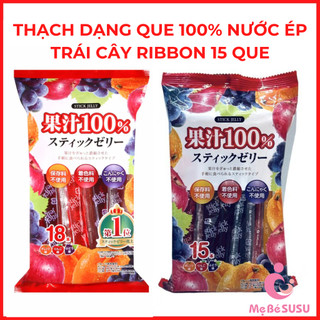 Thạch rau câu dạng que ribon 100% nước ép trái cây 245g cho bé từ 3y+ t1/2025