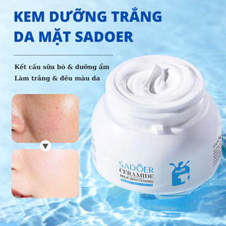 Kem dưỡng trắng dịu nhẹ dành cho da nhạy cảm SADOER sữa bò giúp làm trắng sáng đều màu da cung cấp độ ẩm căng mịn