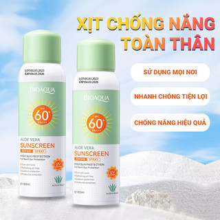 Xịt chống nắng toàn thân chống tia cực tím Bioaqua SPF50 PA++++ chống nắng cho mặt và cơ thể nâng tone da không bết dính