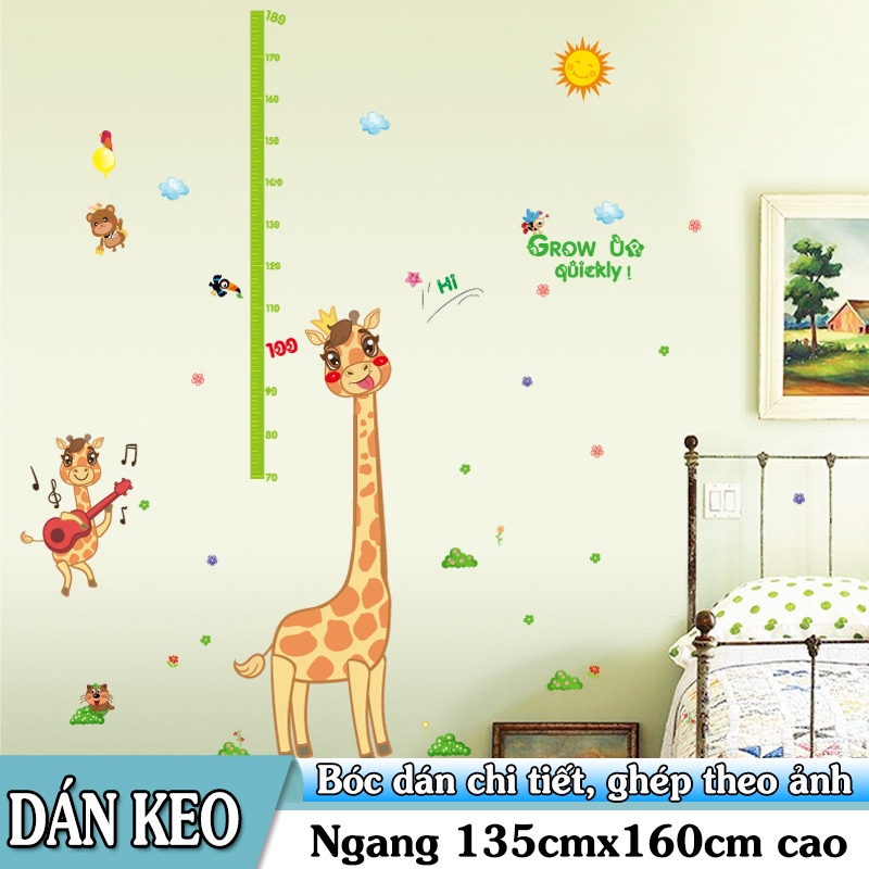 Decal thước đo hươu con vui nhộn